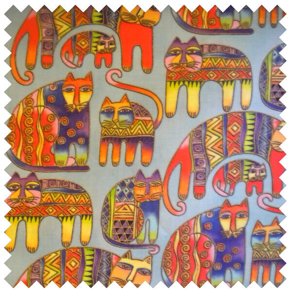 Laurel Burch Fanciful Felines-Light Blue