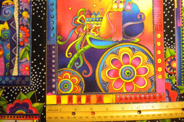 Laurel Burch Fanciful Felines Panel-Black - Image 3